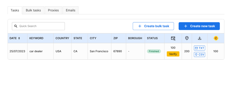 Download Places <br> or only Emails